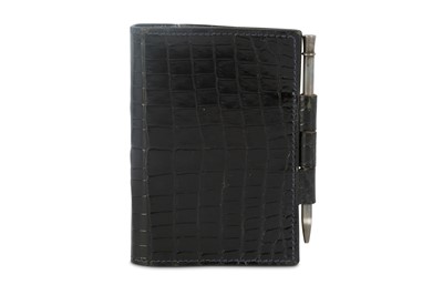 Lot 303 - Hermes Alligator Pocket Notebook Cover and Pen,...