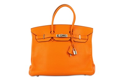 Lot 393 - Hermes Tangerine Clemence Birkin 35, c. 2008,...
