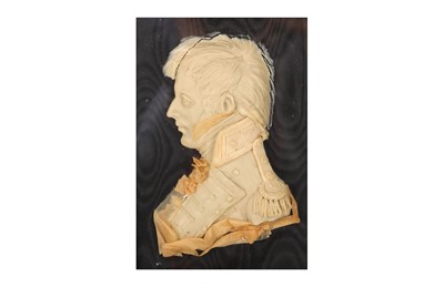 Lot 20 - FRENCH SCHOOL (circa 1820) A wax portrait...
