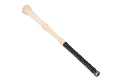 Lot 266 - A 19th Century ivory and ebony parasol handle,...