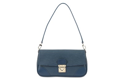 Lot 327 - Louis Vuitton Myrtille Blue Epi Segur Pochette,...