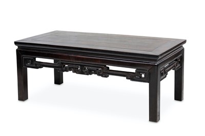 Lot 622 - A CHINESE HONGMU LOW TABLE. Qing Dynasty, 19th...