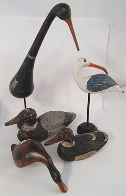 Lot 261 - A collection of carved and painted models of...