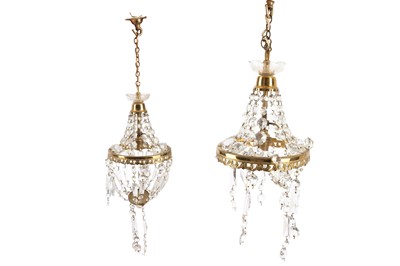 Lot 217 - A pair of small early 20th Century basket form...