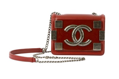 Lot 367 - Chanel Burgundy Boy Brick Flap Bag, c. 2013-14,...