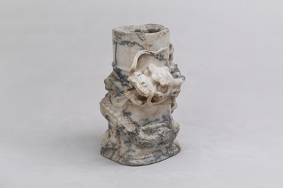 Lot 9 - A CHINESE MARBLE ‘DRAGON’ PILLAR FRAGMENT.
