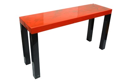 Lot 295 - A contemporary console table, of rectangular...