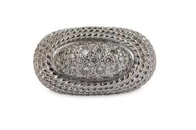 Lot 363 - A diamond dress ring, the pavé-set...