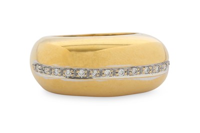 Lot 383 - A diamond-set ring, centrally set with a line...