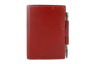 Lot 363 - Hermes Bordeaux Leather Notebook, c. 1984,...