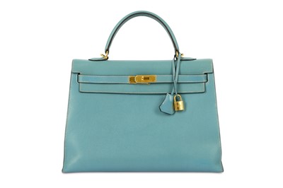 Lot 317 - Hermes Blue Jean Kelly Sellier 35, c. 2000,...