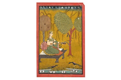 Lot 265 - AN ILLUSTRATION TO A RAGAMALA SERIES: AN ASAVARI RAGINI