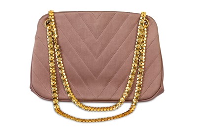 Lot 352 - Chanel Vintage Taupe Satin Evening Bag,...