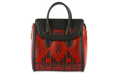 Lot 366 - Alexander McQueen Black and Red Heroine Tote,...