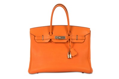 Lot 391 - Hermes Togo Classic Orange Birkin 35, c. 2010,...