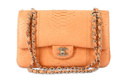 Lot 358 - Chanel Pink Python Classic 2.55 Bag, c....