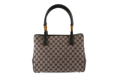 Lot 353 - Gucci Pink Monogram Bamboo Tote, monogram...