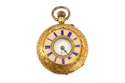 Lot 43 - FOB WATCH. AN 18K YELLOW GOLD FOB WATCH Date:...