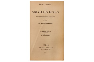 Lot 110 - Gogol (Nicolay) Nouvelles Russes…, First...
