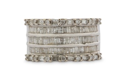 Lot 389 - A diamond dress ring, composed of three bands...