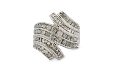 Lot 367 - A diamond dress ring, composed of two...