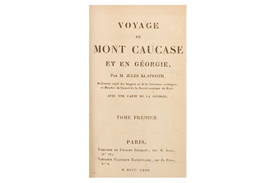 Lot 122 - Klaproth (Heinrich Julius von) Voyage au Mont...