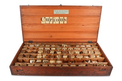 Lot 37 - A LATE 19TH CENTURY BOXED ALPHABET SET /...