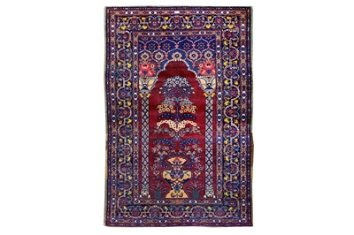 Lot 31 - A FINE TEHERAN PRAYER RUG, NORTH PERSIA approx:...