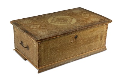 Lot 103 - λ AN HISPANO-MORESQUE MUDEJAR IVORY AND BONE-INLAID WALNUT CHEST