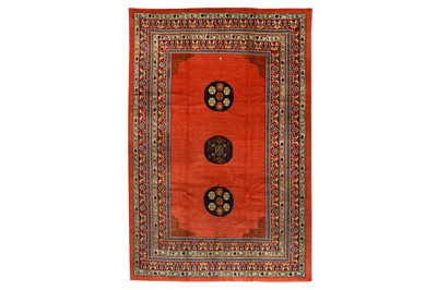 Lot 16 - AN UNUSUAL TIBETAN CARPET approx: 9ft.11in. x...