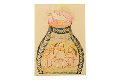 Lot 92 - SCOTTIE WILSON (1889-1972) Bird on vase signed...