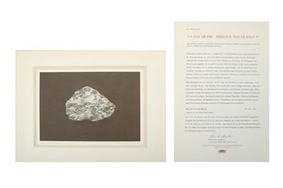 Lot 183 - A BAS RELIEF REPRODUCTION OF MOON ROCK NO...