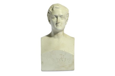 Lot 32 - A BISQUE PORCELAIN BUST OF LORD BYRON England,...