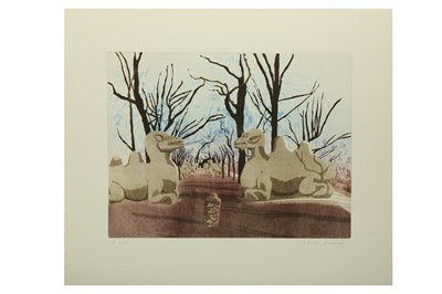 Lot 2 - PATRICK PROCKTOR, R.A. (1936-2006) Camels,...
