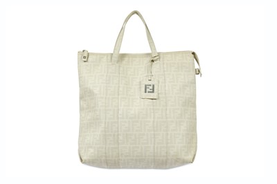 Lot 352 - Fendi White Zucca Tote