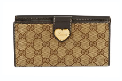 Lot 212 - Gucci Brown Monogram Canvas Wallet