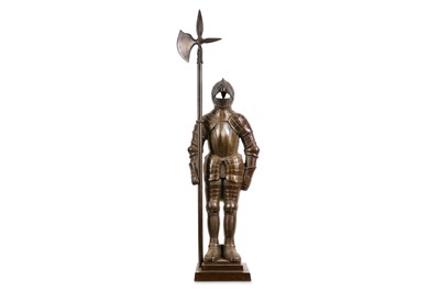 Lot 266 - A LATE 19TH CENTURY ENGLISH PATINATED STEEL...