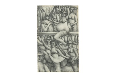 Lot 23 - MAURICE SUMRAY (1920-2004) Revellers signed...
