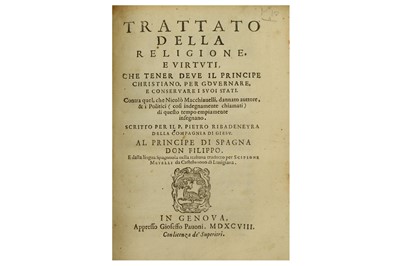 Lot 394 - Ribadeneyra (Pedro de) Trattato della...