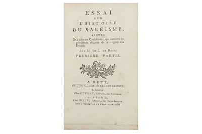 Lot 365 - Bock (Jean-Nicolas-Etienne, baron de) Essai...