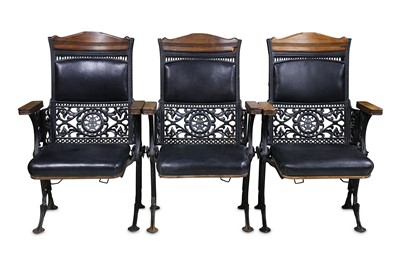 Lot 290 - AMERICA: Theatre Seats, circa 1910, a row of...