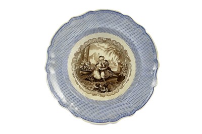 Lot 81 - A COMMEMORATIVE CABINET PLATE MARKED 'BYRON’S...