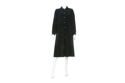 Lot 125 - Yves Saint Laurent Rive Gauche Black Velvet Coat - size 36
