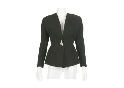 Lot 137 - Thierry Mugler Black and Crystal Jacket - size 36