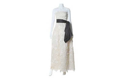 Lot 126 - Givenchy Haute Couture Cream Silk Evening Gown