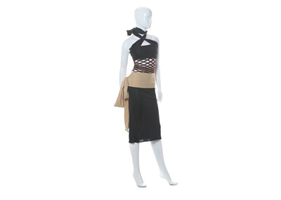 Lot 12 - Jean Paul Gaultier Femme Black and Nude Dress - size 38