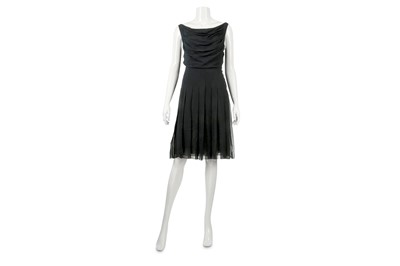 Lot 114 - Chanel Midnight Blue Silk Dress - size 38