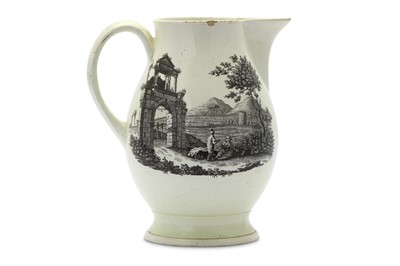 Lot 82 - A LARGE AND EARLY WEDGEWOOD CREAMWARE JUG WITH...