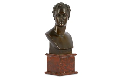 Lot 41 - A BRONZE BUST OF LORD BYRON France, 19th...