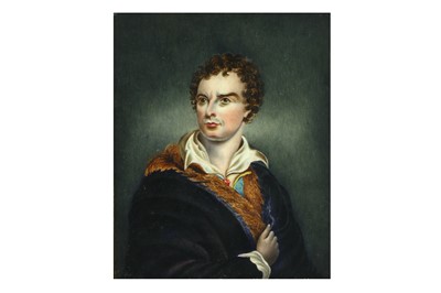 Lot 62 - A PORTRAIT MINIATURE OF LORD BYRON English...